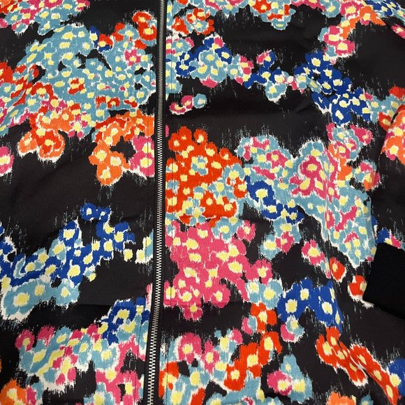 J by Jason Wu Women's Abstract Floral Bomber Jacket, Size 2X - Picture 4 of 5